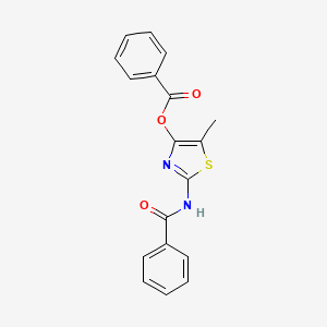 5-Methyl-2-[(phenylcarbonyl)amino]-1,3-thiazol-4-yl benzoate