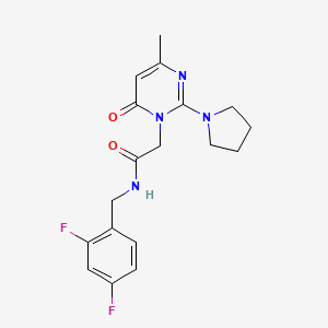 N-(2,4-difluorobenzyl)-2-(4-methyl-6-oxo-2-(pyrrolidin-1-yl)pyrimidin-1(6H)-yl)acetamide