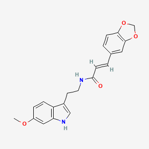 3-(1,3-benzodioxol-5-yl)-N-(2-(6-(methyloxy)-1H-indol-3-yl)ethyl)-2-propenamide