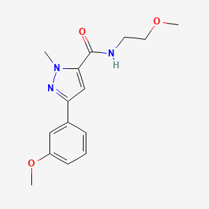 N-(2-methoxyethyl)-3-(3-methoxyphenyl)-1-methyl-1H-pyrazole-5-carboxamide