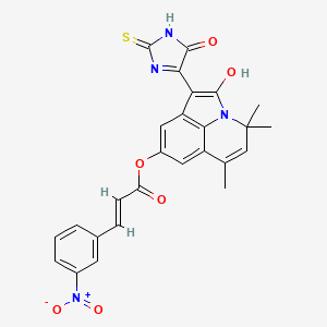 4,4,6-Trimethyl-2-oxo-1-(5-oxo-2-thioxotetrahydro-4H-imidazol-4-yliden)-4H-pyrrolo[3,2,1-IJ]quinolin-8(2H)-YL (E)-3-(3-nitrophenyl)-2-propenoate