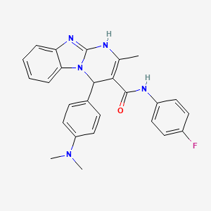 molecular formula C26H24FN5O B11190404 4-[4-(dimethylamino)phenyl]-N-(4-fluorophenyl)-2-methyl-1,4-dihydropyrimido[1,2-a]benzimidazole-3-carboxamide 