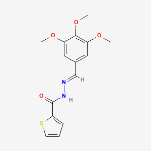 molecular formula C15H16N2O4S B11190411 N'-[(E)-(3,4,5-trimethoxyphenyl)methylidene]thiophene-2-carbohydrazide 