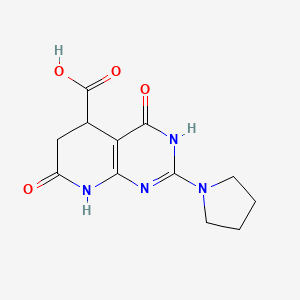 4,7-Dioxo-2-(pyrrolidin-1-yl)-3,4,5,6,7,8-hexahydropyrido[2,3-d]pyrimidine-5-carboxylic acid