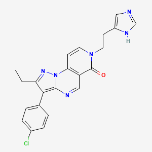 3-(4-chlorophenyl)-2-ethyl-7-[2-(1H-imidazol-5-yl)ethyl]pyrazolo[1,5-a]pyrido[3,4-e]pyrimidin-6(7H)-one