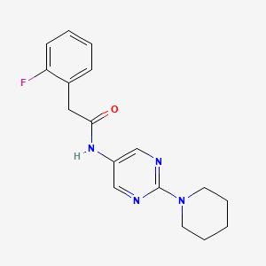 molecular formula C17H19FN4O B11190437 2-(2-Fluorophenyl)-N-[2-(piperidin-1-YL)pyrimidin-5-YL]acetamide 