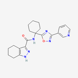 N-(1-(3-(pyridin-3-yl)-1,2,4-oxadiazol-5-yl)cyclohexyl)-4,5,6,7-tetrahydro-1H-indazole-3-carboxamide