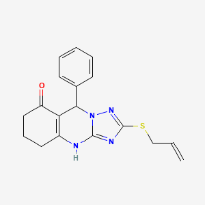 9-phenyl-2-(prop-2-en-1-ylsulfanyl)-5,6,7,9-tetrahydro[1,2,4]triazolo[5,1-b]quinazolin-8(4H)-one