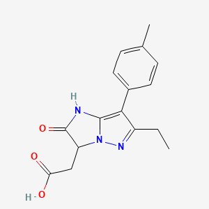 molecular formula C16H17N3O3 B11190474 [6-ethyl-7-(4-methylphenyl)-2-oxo-2,3-dihydro-1H-imidazo[1,2-b]pyrazol-3-yl]acetic acid 