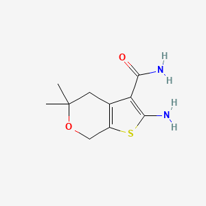 2-amino-5,5-dimethyl-4,7-dihydro-5H-thieno[2,3-c]pyran-3-carboxamide