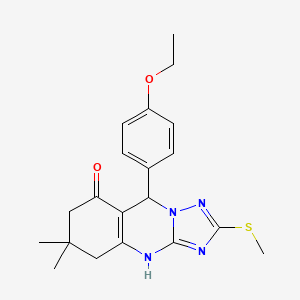 9-(4-ethoxyphenyl)-6,6-dimethyl-2-(methylsulfanyl)-5,6,7,9-tetrahydro[1,2,4]triazolo[5,1-b]quinazolin-8(4H)-one