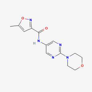 molecular formula C13H15N5O3 B11190528 5-methyl-N-(2-morpholinopyrimidin-5-yl)isoxazole-3-carboxamide 