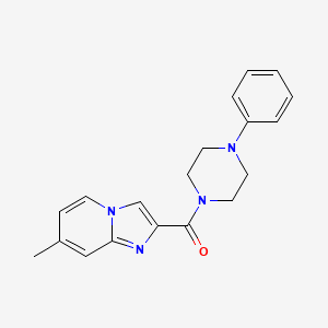 molecular formula C19H20N4O B11190532 (7-Methylimidazo[1,2-a]pyridin-2-yl)(4-phenylpiperazin-1-yl)methanone 