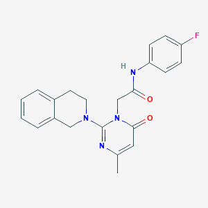 2-[2-(3,4-dihydroisoquinolin-2(1H)-yl)-4-methyl-6-oxopyrimidin-1(6H)-yl]-N-(4-fluorophenyl)acetamide