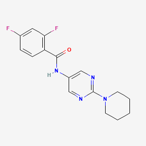 2,4-Difluoro-N-[2-(piperidin-1-YL)pyrimidin-5-YL]benzamide