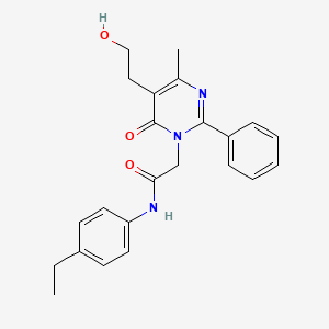 N-(4-ethylphenyl)-2-[5-(2-hydroxyethyl)-4-methyl-6-oxo-2-phenylpyrimidin-1(6H)-yl]acetamide