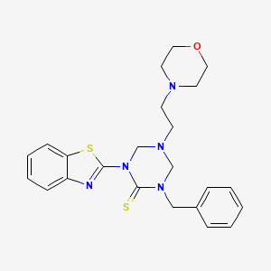 1-(1,3-Benzothiazol-2-yl)-3-benzyl-5-(2-morpholinoethyl)-1,3,5-triazinane-2-thione