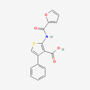 molecular formula C16H11NO4S B11190564 2-[(Furan-2-carbonyl)-amino]-4-phenyl-thiophene-3-carboxylic acid 