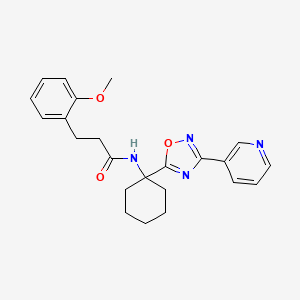 3-(2-methoxyphenyl)-N-{1-[3-(pyridin-3-yl)-1,2,4-oxadiazol-5-yl]cyclohexyl}propanamide