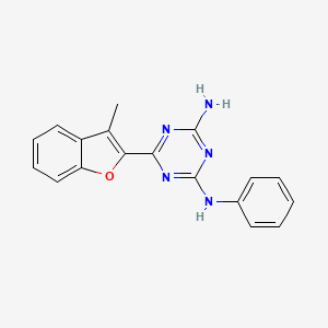 6-(3-methyl-1-benzofuran-2-yl)-2-N-phenyl-1,3,5-triazine-2,4-diamine