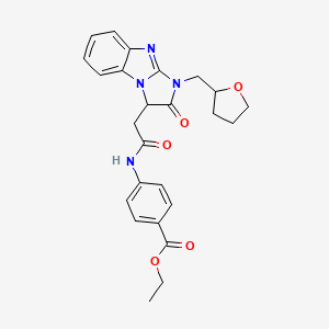 ethyl 4-({[2-oxo-1-(tetrahydrofuran-2-ylmethyl)-2,3-dihydro-1H-imidazo[1,2-a]benzimidazol-3-yl]acetyl}amino)benzoate