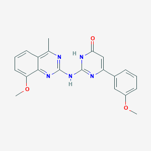 2-[(8-Methoxy-4-methylquinazolin-2-yl)amino]-6-(3-methoxyphenyl)pyrimidin-4-ol