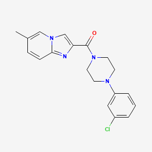 [4-(3-Chlorophenyl)piperazin-1-yl](6-methylimidazo[1,2-a]pyridin-2-yl)methanone