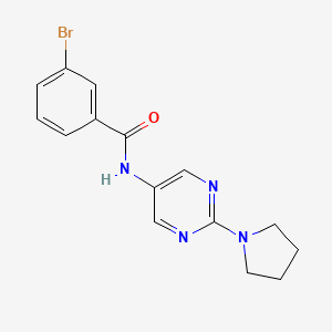 3-Bromo-N-[2-(pyrrolidin-1-YL)pyrimidin-5-YL]benzamide