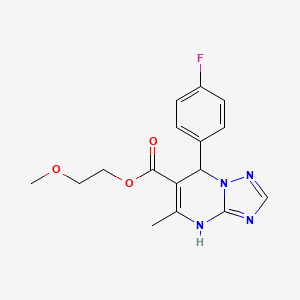 2-Methoxyethyl 7-(4-fluorophenyl)-5-methyl-4,7-dihydro[1,2,4]triazolo[1,5-a]pyrimidine-6-carboxylate