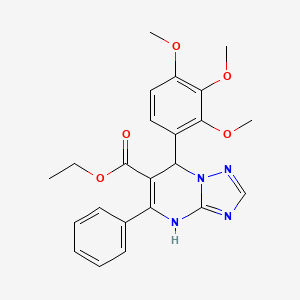 Ethyl 5-phenyl-7-(2,3,4-trimethoxyphenyl)-4,7-dihydro[1,2,4]triazolo[1,5-a]pyrimidine-6-carboxylate