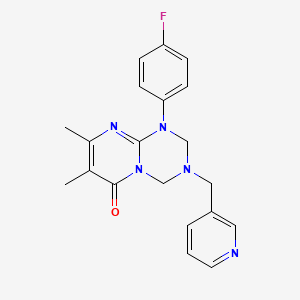 1-(4-fluorophenyl)-7,8-dimethyl-3-(pyridin-3-ylmethyl)-1,2,3,4-tetrahydro-6H-pyrimido[1,2-a][1,3,5]triazin-6-one