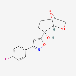 4-[3-(4-Fluorophenyl)-1,2-oxazol-5-yl]-6,8-dioxabicyclo[3.2.1]octan-4-ol