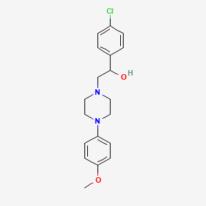 molecular formula C19H23ClN2O2 B11190762 1-(4-Chlorophenyl)-2-[4-(4-methoxyphenyl)piperazin-1-yl]ethanol 