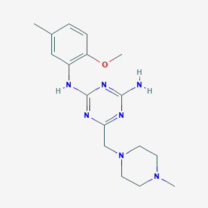 N-(2-methoxy-5-methylphenyl)-6-[(4-methylpiperazin-1-yl)methyl]-1,3,5-triazine-2,4-diamine