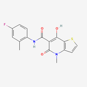 molecular formula C16H13FN2O3S B11190779 N-(4-fluoro-2-methylphenyl)-7-hydroxy-4-methyl-5-oxo-4,5-dihydrothieno[3,2-b]pyridine-6-carboxamide 