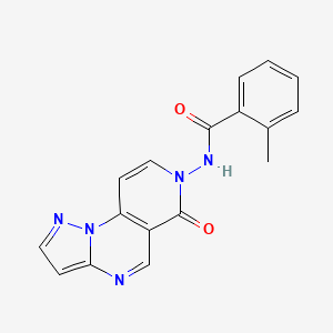 2-methyl-N-(6-oxopyrazolo[1,5-a]pyrido[3,4-e]pyrimidin-7(6H)-yl)benzamide