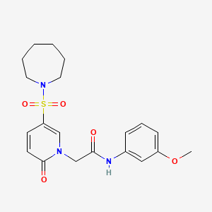 2-[5-(azepane-1-sulfonyl)-2-oxo-1,2-dihydropyridin-1-yl]-N-(3-methoxyphenyl)acetamide