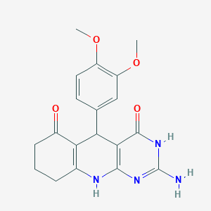 2-amino-5-(3,4-dimethoxyphenyl)-5,8,9,10-tetrahydropyrimido[4,5-b]quinoline-4,6(3H,7H)-dione