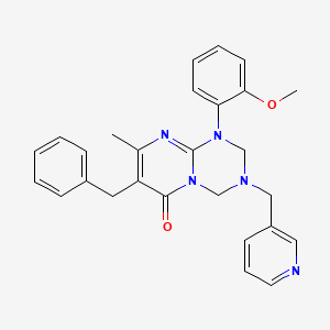 7-benzyl-1-(2-methoxyphenyl)-8-methyl-3-(pyridin-3-ylmethyl)-1,2,3,4-tetrahydro-6H-pyrimido[1,2-a][1,3,5]triazin-6-one