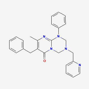 7-benzyl-8-methyl-1-phenyl-3-(pyridin-2-ylmethyl)-1,2,3,4-tetrahydro-6H-pyrimido[1,2-a][1,3,5]triazin-6-one