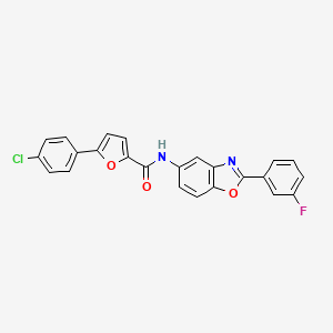 5-(4-chlorophenyl)-N-[2-(3-fluorophenyl)-1,3-benzoxazol-5-yl]furan-2-carboxamide