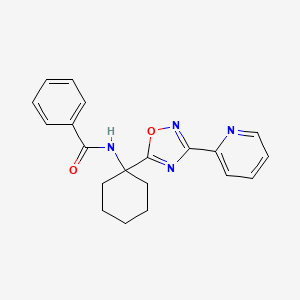 molecular formula C20H20N4O2 B11190897 N-{1-[3-(pyridin-2-yl)-1,2,4-oxadiazol-5-yl]cyclohexyl}benzamide 