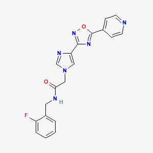 N-(2-fluorobenzyl)-2-{4-[5-(pyridin-4-yl)-1,2,4-oxadiazol-3-yl]-1H-imidazol-1-yl}acetamide