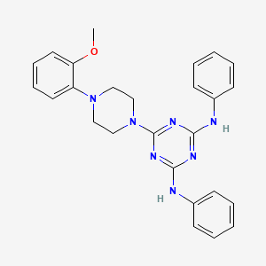 6-[4-(2-methoxyphenyl)piperazin-1-yl]-N,N'-diphenyl-1,3,5-triazine-2,4-diamine