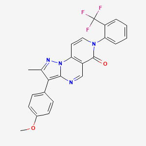 3-(4-methoxyphenyl)-2-methyl-7-[2-(trifluoromethyl)phenyl]pyrazolo[1,5-a]pyrido[3,4-e]pyrimidin-6(7H)-one