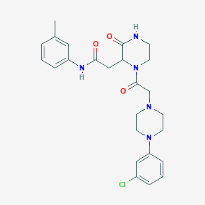 2-(1-{[4-(3-chlorophenyl)piperazin-1-yl]acetyl}-3-oxopiperazin-2-yl)-N-(3-methylphenyl)acetamide