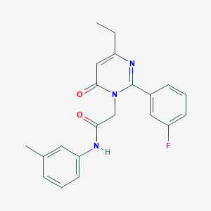 molecular formula C21H20FN3O2 B11190966 2-[4-ethyl-2-(3-fluorophenyl)-6-oxopyrimidin-1(6H)-yl]-N-(3-methylphenyl)acetamide 