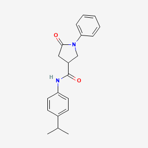 molecular formula C20H22N2O2 B11190969 5-oxo-1-phenyl-N-[4-(propan-2-yl)phenyl]pyrrolidine-3-carboxamide 