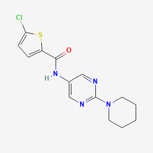 molecular formula C14H15ClN4OS B11190979 5-Chloro-N-[2-(piperidin-1-YL)pyrimidin-5-YL]thiophene-2-carboxamide 