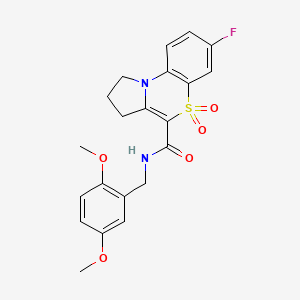 N-(2,5-dimethoxybenzyl)-7-fluoro-2,3-dihydro-1H-pyrrolo[2,1-c][1,4]benzothiazine-4-carboxamide 5,5-dioxide